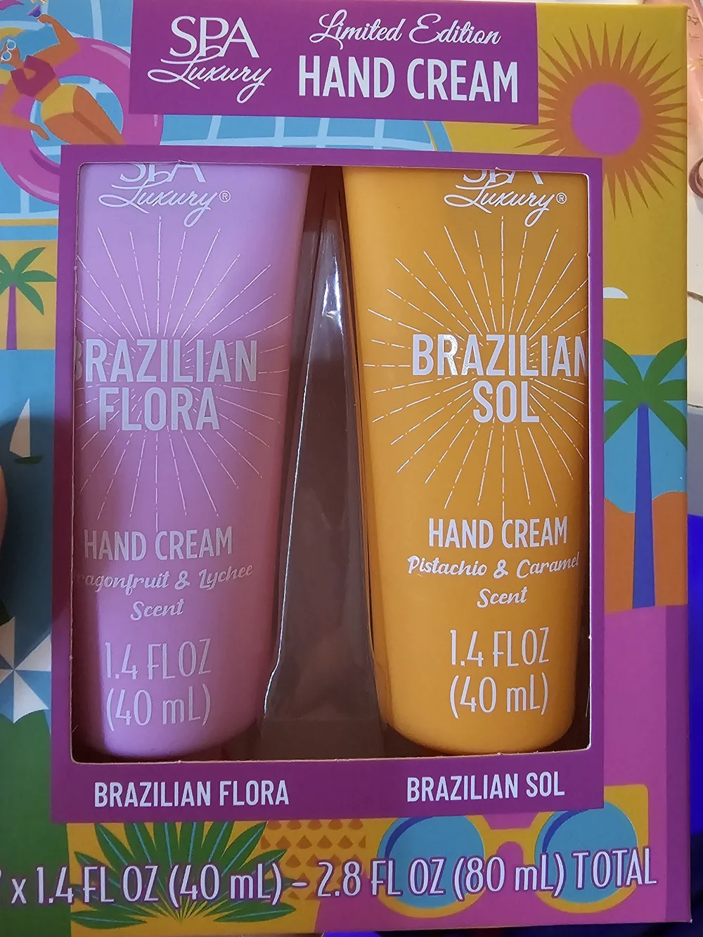 Brazilian Flora & Brazilian Sol Hand Cream Duo — Pink & Orange